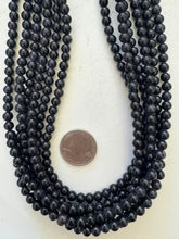 blue goldstone, 6mm round, 15" strand, SOLD PER STRAND (darker batch)