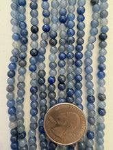 blue aventurine, 4mm round, 15" strand,  SOLD PER STRAND