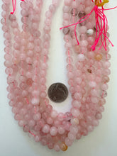 rose quartz, 8mm round, 15" strand,  SOLD PER STRAND