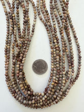 brown banded jasper, 4mm round, 15" strand, SOLD PER STRAND