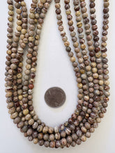 brown banded jasper, 6mm round, 15" strand, SOLD PER STRAND