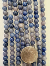 blue aventurine,  6mm round, 15" strand, SOLD PER STRAND