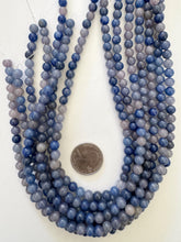 blue aventurine,  6mm round, 15" strand, SOLD PER STRAND