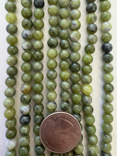 BC jade, 6mm round, 15" strand,  SOLD PER STRAND