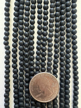 onyx, matte finish, 4mm round, 15" strand, SOLD PER STRAND