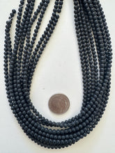 onyx, matte finish, 4mm round, 15" strand, SOLD PER STRAND