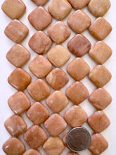 peach jasper, 23x23x7mm diamond, 15" strand, SOLD PER STRAND