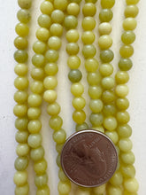 olive jade, 6mm round, 15" strand, SOLD PER STRAND