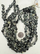 chinese writing jasper, 12x12x4mm coin, 15" strand, sold per strand