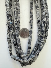 black zebra jasper, 5mm cube, 15" strand,  SOLD PER STRAND