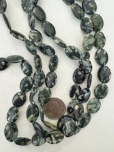 chinese writing jasper, 18x12x4mm oval, 15" strand, sold per strand