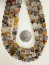 chinese lodalite, 8x8x4mm square, 15" strand, sold per strand