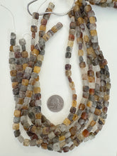 chinese lodalite, 8x8x4mm square, 15" strand, sold per strand