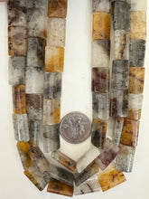 chinese lodalite, 19x12x5mm rectangle, 15" strand, sold per strand