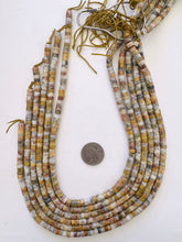 mexican crazy lace agate, 6x4mm heishi rondelle, 15" strand, sold per strand