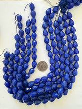 blue enhanced agate, 16x13mm faceted pear teardrop, 15" strand, sold per strand (batch 2)