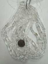 quartz crystal, 6-8mm  barrel rondelle mix, 15" strand, sold per strand