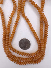 red aventurine, 6x4mm rondelle, 15" strand, sold per strand