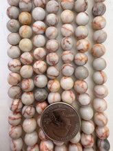 red line jasper, 8mm round, 15" strand,  SOLD PER STRAND