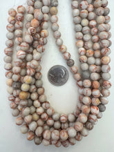 red line jasper, 8mm round, 15" strand,  SOLD PER STRAND