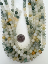 green orange quartz, 8mm round, 15" strand,   SOLD PER STRAND