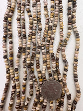 brown zebra jasper, 4x3mm rondelle, 15" strand, sold per strand