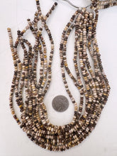 brown zebra jasper, 4x3mm rondelle, 15" strand, sold per strand