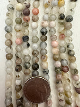 mixed tone inclusions quartz, 6mm round, 15" strand, SOLD PER STRAND