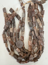 brown banded agate, 16x12x6mm rectangle, 15" strand, sold per strand