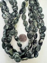 chinese writing jasper, 17x13x7mm oval, 15" strand, SOLD PER STRAND