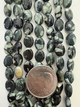 chinese writing jasper, 10x8x4mm oval, 15" strand, SOLD PER STRAND