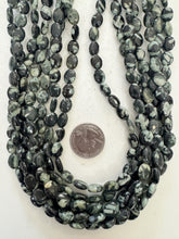 chinese writing jasper, 10x8x4mm oval, 15" strand, SOLD PER STRAND