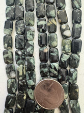 chinese writing jasper, 12x8x4mm rectangle, 15" strand, SOLD PER STRAND