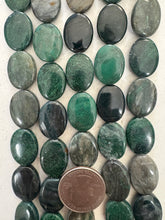 african green jade, 19x14x6mm oval, 15" strand,  SOLD PER STRAND