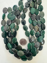 african green jade, 19x14x6mm oval, 15" strand,  SOLD PER STRAND
