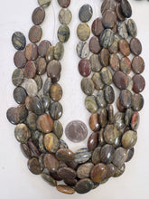 red wooden jasper, 20x15x6mm oval, 15" strand,  SOLD PER STRAND