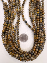 quartz tiger eye mix, 6mm round, 15" strand,  SOLD PER STRAND