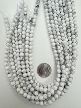 howlite, matte finish, 6mm round, 15" strand,  SOLD PER STRAND