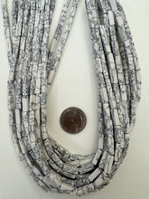 howlite, 13x4x4mm 4 sided tube, 15" strand,  SOLD PER STRAND