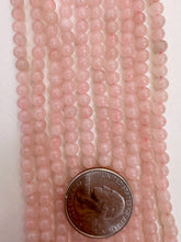 rose quartz, 4mm round, 15" strand,  SOLD PER STRAND