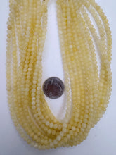 yellow calcite, 4mm round, 15" strand,   SOLD PER STRAND
