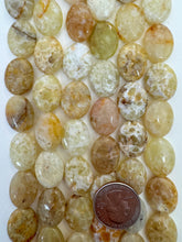 yellow opal, 20x16x7mm oval, 15" strand,  SOLD PER STRAND