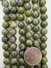 russian serpentine, 10mm round, 15" strand, SOLD PER STRAND