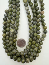 russian serpentine, 10mm round, 15" strand, SOLD PER STRAND