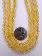 citrine, 6mm round, 15" strand, sold per strand (darker batch)