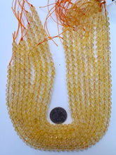 citrine, 6mm round, 15" strand, sold per strand (darker batch)
