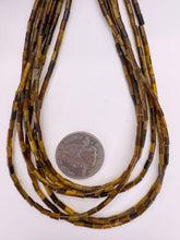 tiger eye, 4x2mm bugle tube, 15" strand, sold per strand