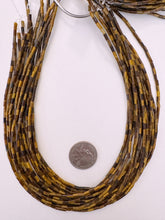 tiger eye, 4x2mm bugle tube, 15" strand, sold per strand