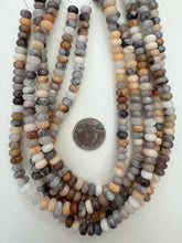 peach gray quartz, 8x5mm rondelle, 15" strand, SOLD PER STRAND