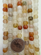 orange yellow quartz, 8x7mm pony rondelle, 15" strand, SOLD PER STRAND